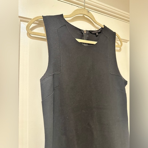 Felicity & Coco sleeveless knit sheath ruffle black dress - Picture 6 of 12